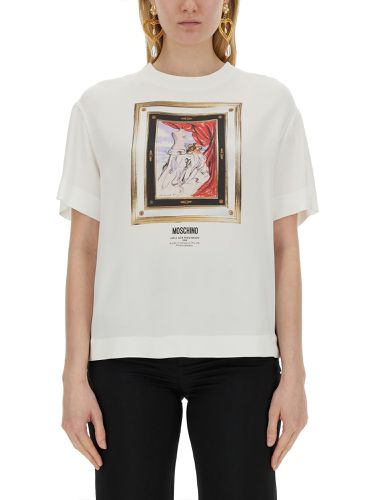 Enver satin blouse still life with heart - moschino - Modalova