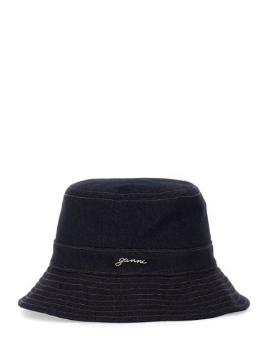 Ganni denim bucket hat - ganni - Modalova