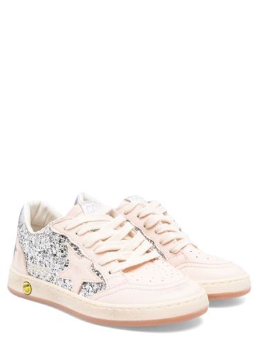 Ballstar nappa upper toe and spur leather star suede heel - golden goose - Modalova