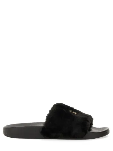 Slide sandal with logo - versace jeans couture - Modalova