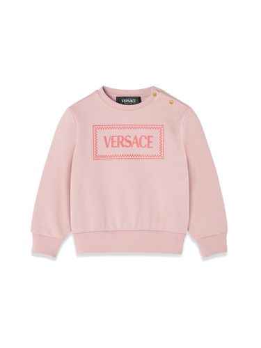 Sweatshirt fleece + foil logo print - versace - Modalova