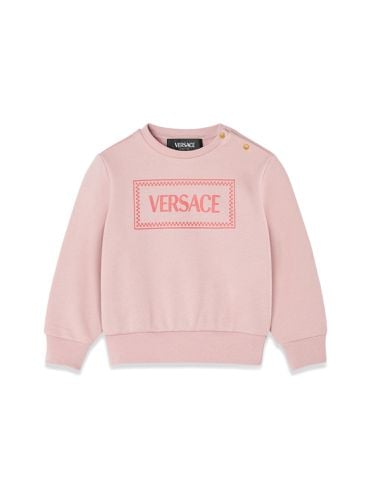 Sweatshirt fleece + foil logo print - versace - Modalova