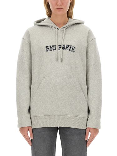 Ami paris sweatshirt with logo - ami paris - Modalova