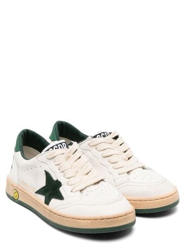 Ballstar nappa upper toe and spur leather star suede heel - golden goose - Modalova