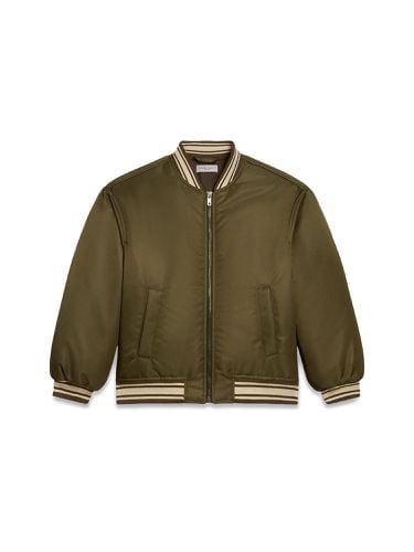 Journey/ unisex bomber jacket/ water repellent nylon with striped rib/ patch application - golden goose - Modalova