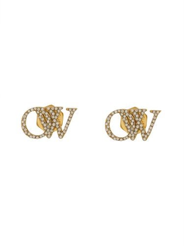 Off-white logo earrings - off-white - Modalova