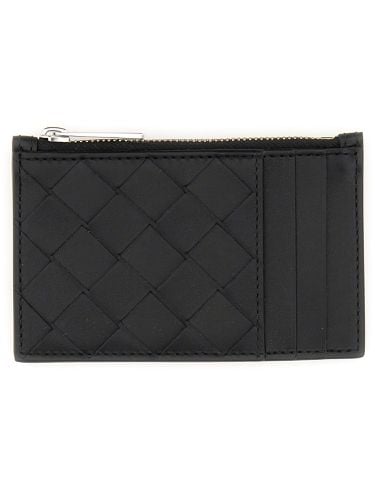 Woven card holder with zipper - bottega veneta - Modalova