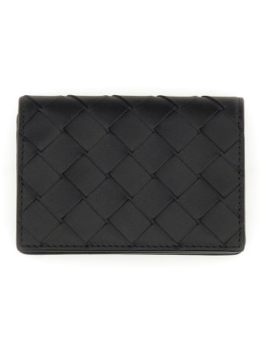 Woven business card holder - bottega veneta - Modalova