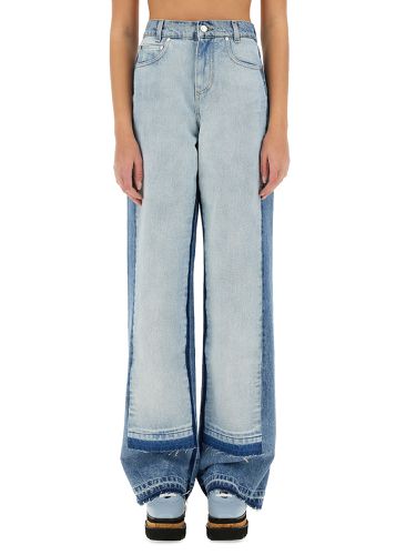 Straight-leg jeans with contrasting panels - stella mccartney - Modalova