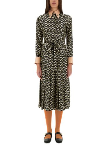 Toute la v" twill midi dress - valentino - Modalova