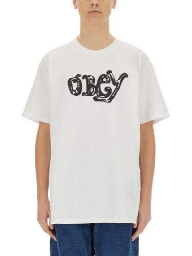 Obey logo print t-shirt - obey - Modalova