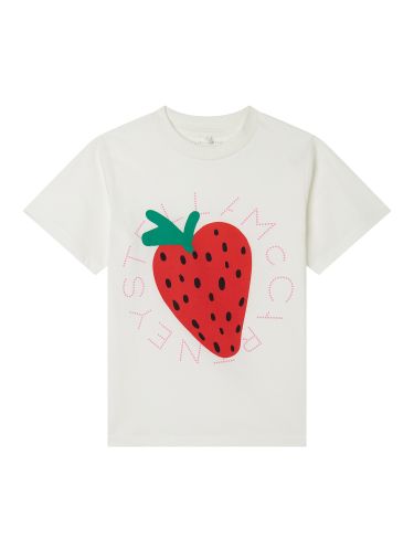 Strawberry print t-shirt - stella mccartney - Modalova