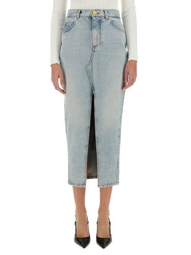 Balmain denim midi skirt - balmain - Modalova