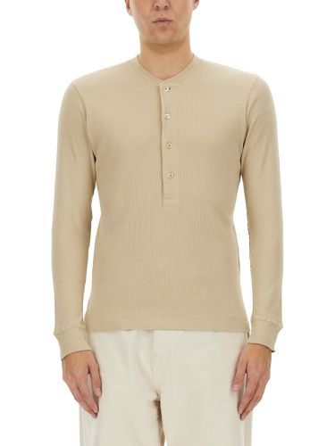 Tom ford ribbed "henley" t-shirt - tom ford - Modalova