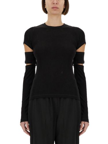 Slashed shrunken" t-shirt - helmut lang - Modalova