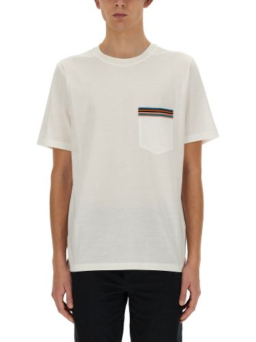 Stripes logo pocket t-shirt - paul smith - Modalova