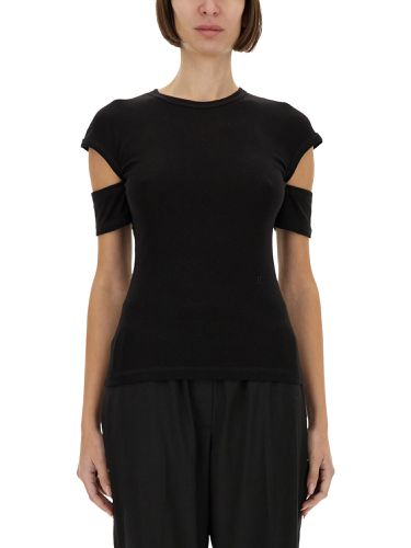 Slashed shrunken" t-shirt - helmut lang - Modalova