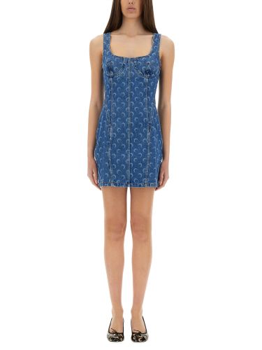 Marine serre mini "moon" dress - marine serre - Modalova