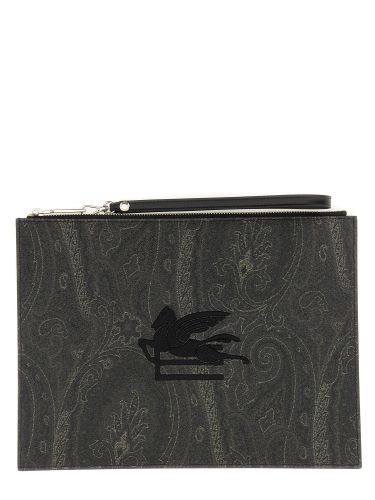 Etro paisley pouch with pegasus - etro - Modalova