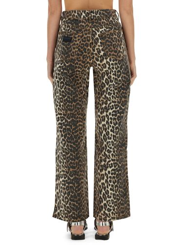 Ganni animal jeans "izey" - ganni - Modalova