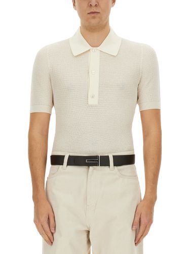 Tom ford cotton and silk polo shirt - tom ford - Modalova