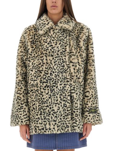 Ganni leopard faux fur jacket - ganni - Modalova