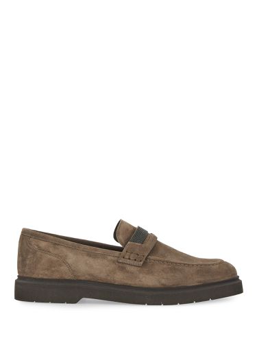 Suede "penny" loafer - brunello cucinelli - Modalova