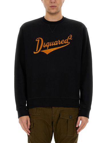 Cool fit velvet logo" sweatshirt - dsquared - Modalova