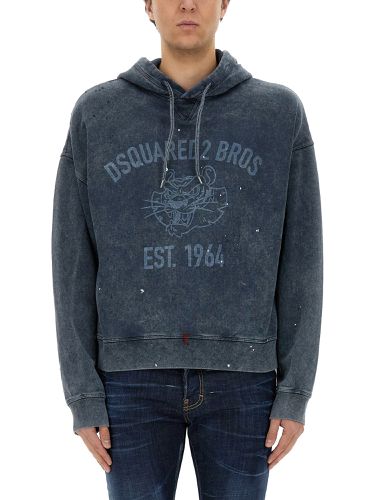 Dsquared sweatshirt with logo print - dsquared - Modalova