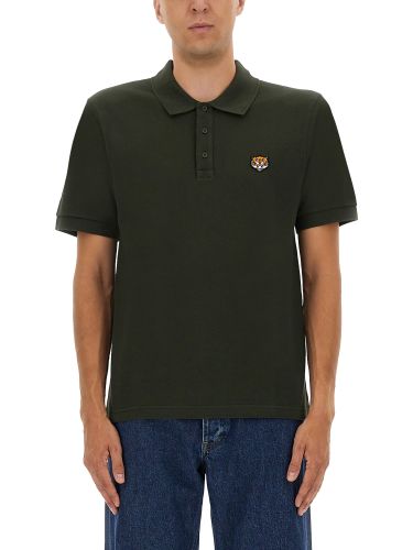 Polo shirt with happy tiger embroidery - kenzo - Modalova