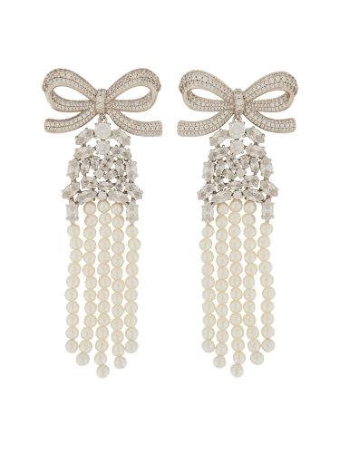Drop earrings with bow - self-portrait - Modalova
