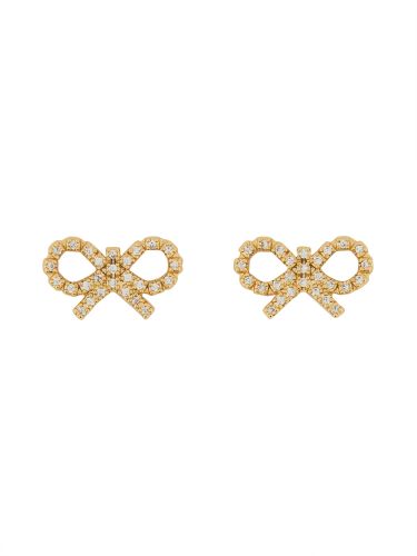 Self-portrait micro bow earrings - self-portrait - Modalova