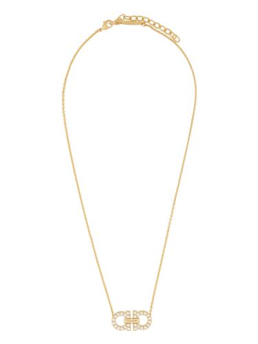 Necklace with "gancini" pendant and crystals - ferragamo - Modalova