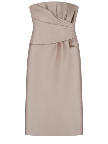 Midi dress with drape - alberta ferretti - Modalova