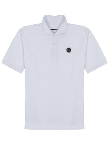 Philipp plein polo with logo patch - philipp plein - Modalova