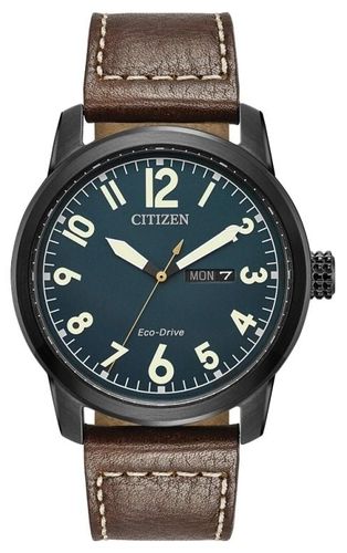 BM8478-01L Men's Eco Drive Leather Chandler Watch - Citizen - Modalova