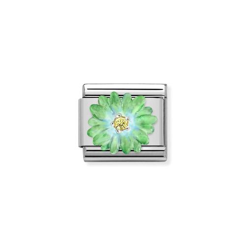 Classic Green Flower Link Steel, Jewellery - Nomination - Modalova