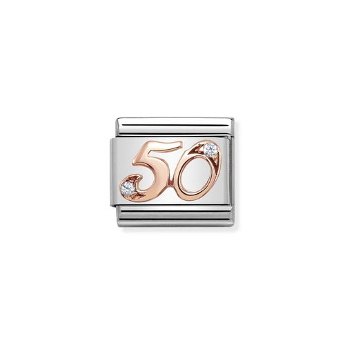 Composable Classic NUMBERS Steel Zircon Jewellery - Nomination - Modalova