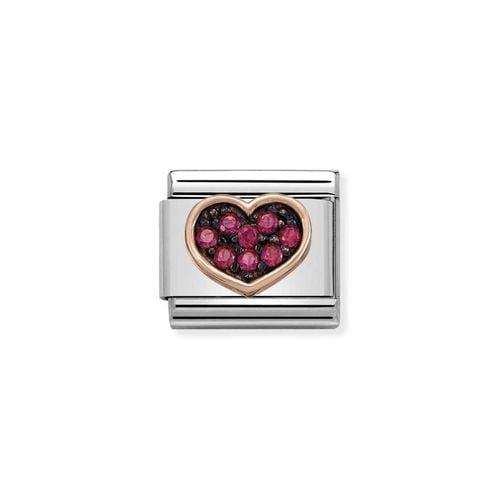 Classic Heart CZ Crystals Link Jewellery - Nomination - Modalova