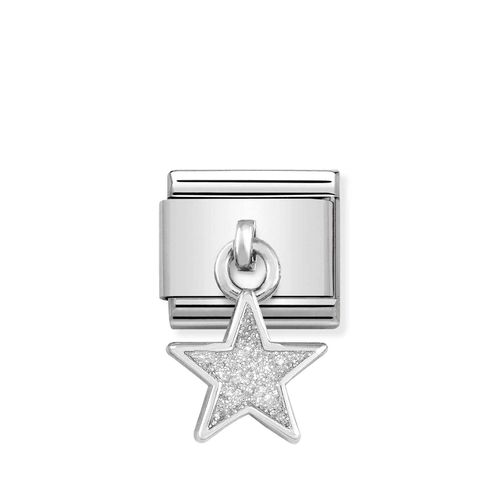 Classic White Glitter Star Charm Steel Jewellery - Nomination - Modalova