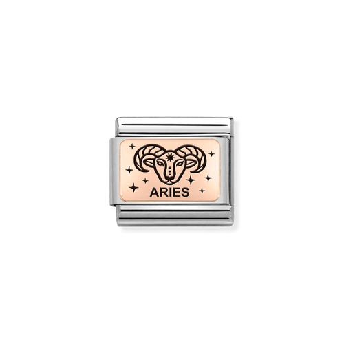 Classic Aries Zodiac Link Steel And 9ct Jewellery - Nomination - Modalova