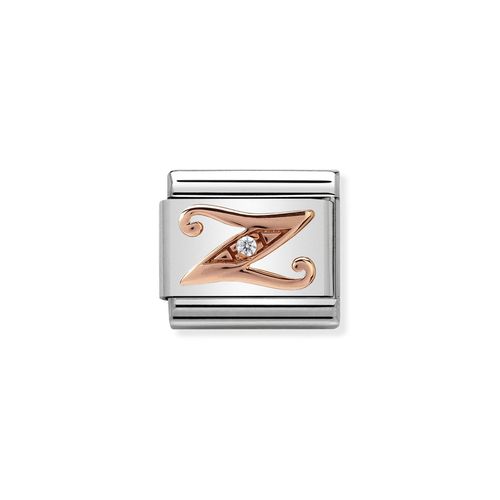 Composable Classic LETTERS Steel Zircon Jewellery - Nomination - Modalova