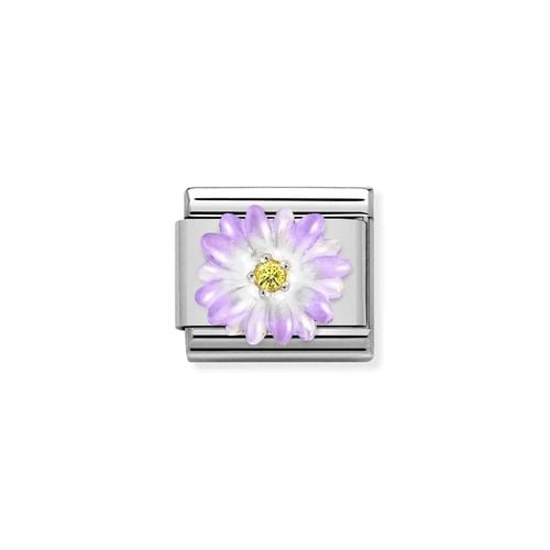 Classic Violet Flower Link Steel, Jewellery - Nomination - Modalova