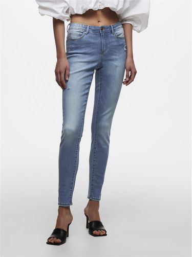 Onlwauw Life Mid Destroyed Jeans Skinny Fit - ONLY - Modalova