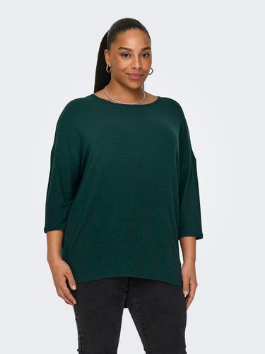 Curvy Loose Fitted 3/4 Sleeved Top - ONLY - Modalova