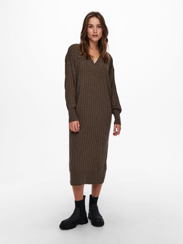 Midi V-neck Knitted Dress - ONLY - Modalova