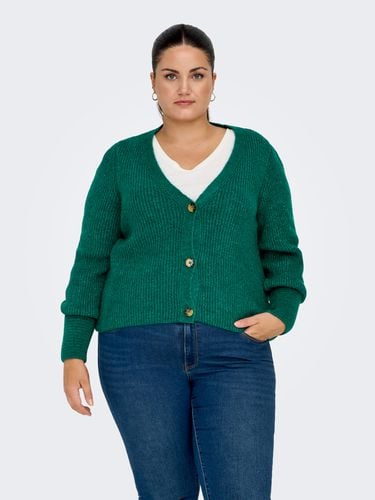 Curvy Solid Colored Knitted Cardigan - ONLY - Modalova