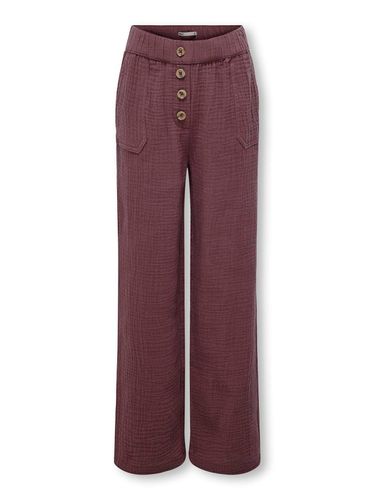 Wide Button Detailed Trousers - ONLY - Modalova