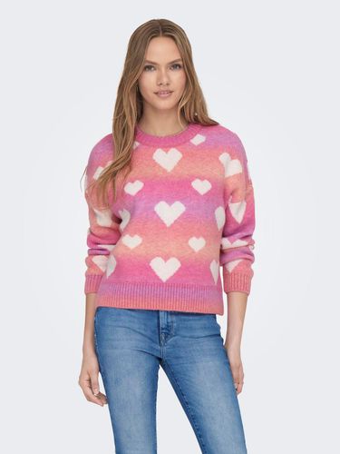 Heart Knitted Pullover - ONLY - Modalova