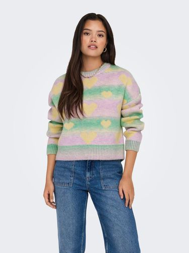 Heart Knitted Pullover - ONLY - Modalova
